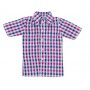 Azone Young Men`s Short Sleeves Shirt (Red Check)