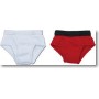 Azone Young Men`s Brief Pants II A set (White/Red)